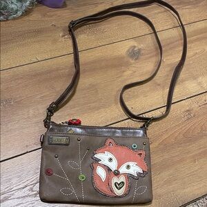 Chala Fox Design Crossbody Bag in Brown